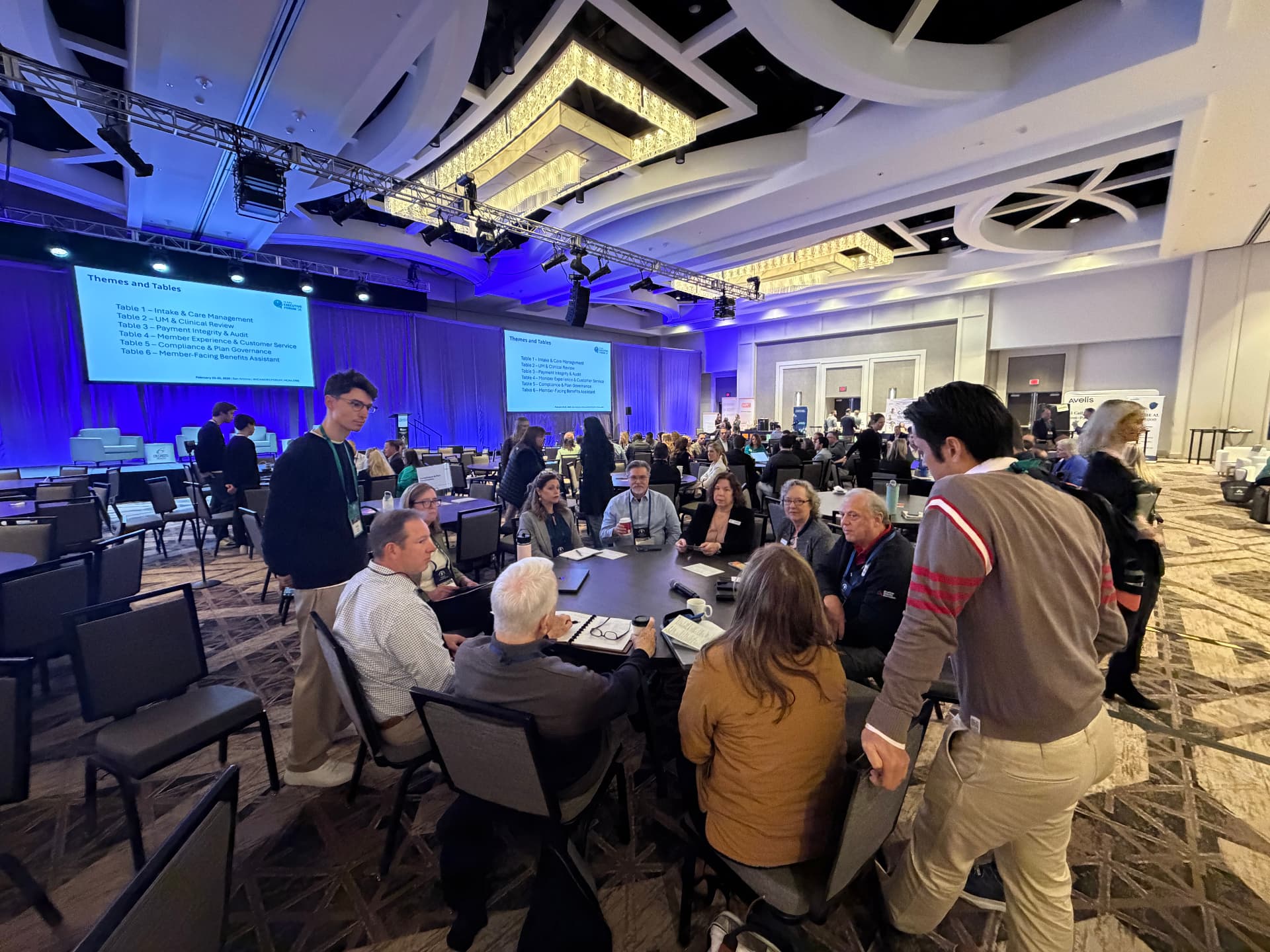 Healthcare executives at the HCAA hands-on AI hackathon session led by ClarityCare AI